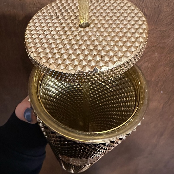STARBUCKS HOLIDAY 2022 TUMBLER GOLD BLING COLD CUP ✨ - Picture 3 of 5